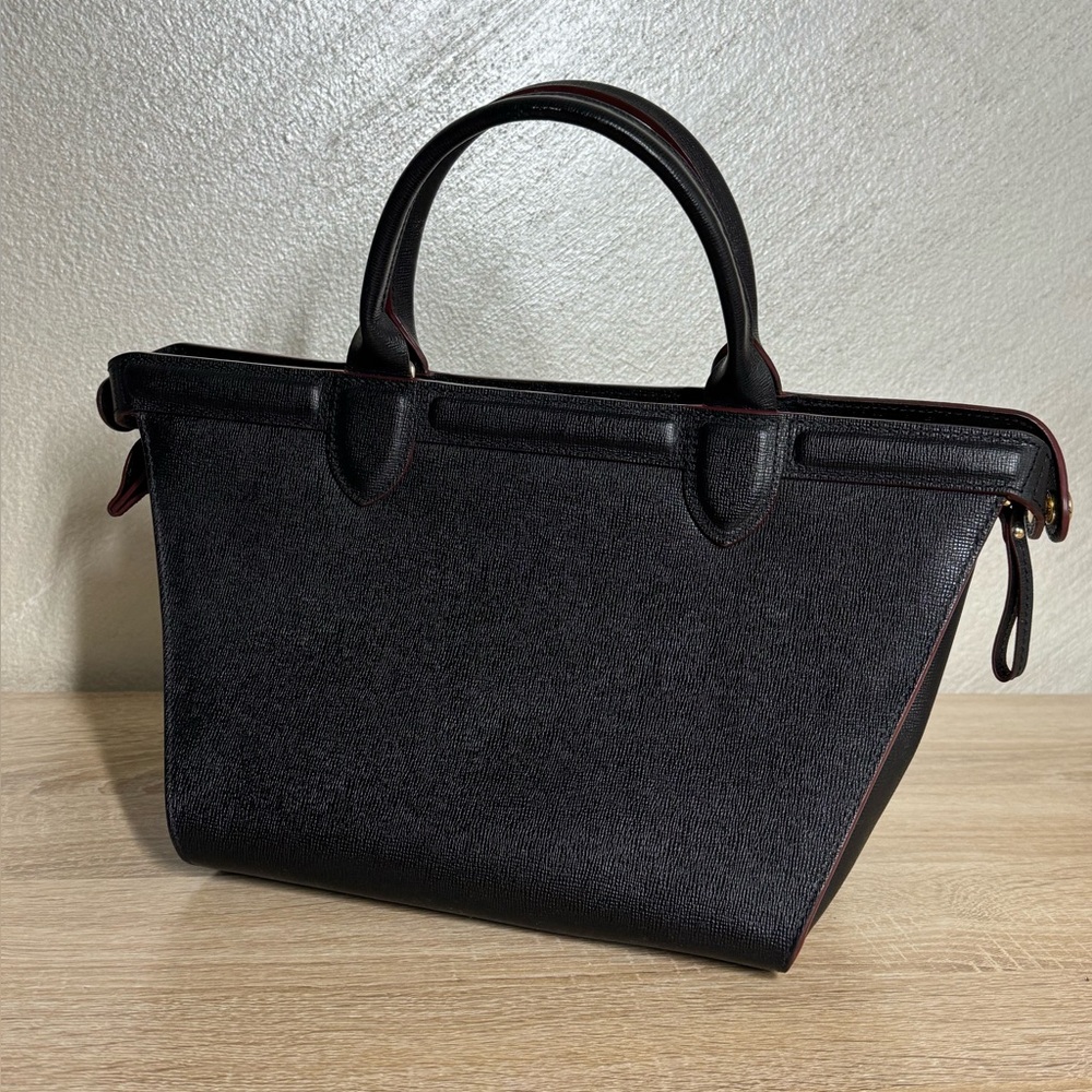 Longchamp Black Medium Satchel Bag - Picture 3 of 16